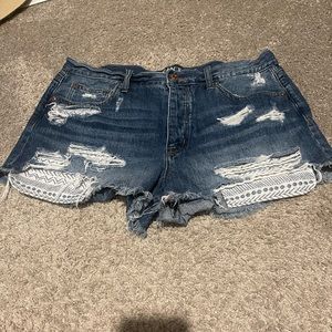 American Eagle Vintage Hi-Rise Festival Shorts Size 14 Button Fly